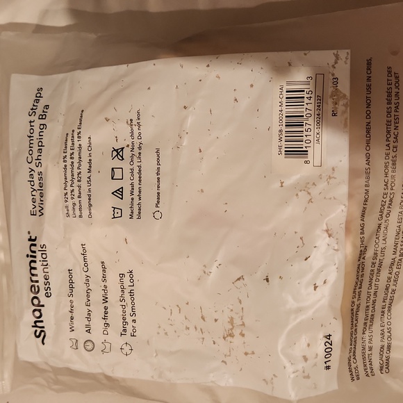 SHAPERMINT Essentials Everyday Comfort Straps Wireless Shaping Bra  Chai Beige - Picture 5 of 6